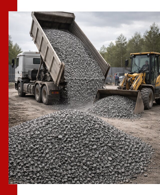 Доставка и продажа щебня гранитного в Боровичах