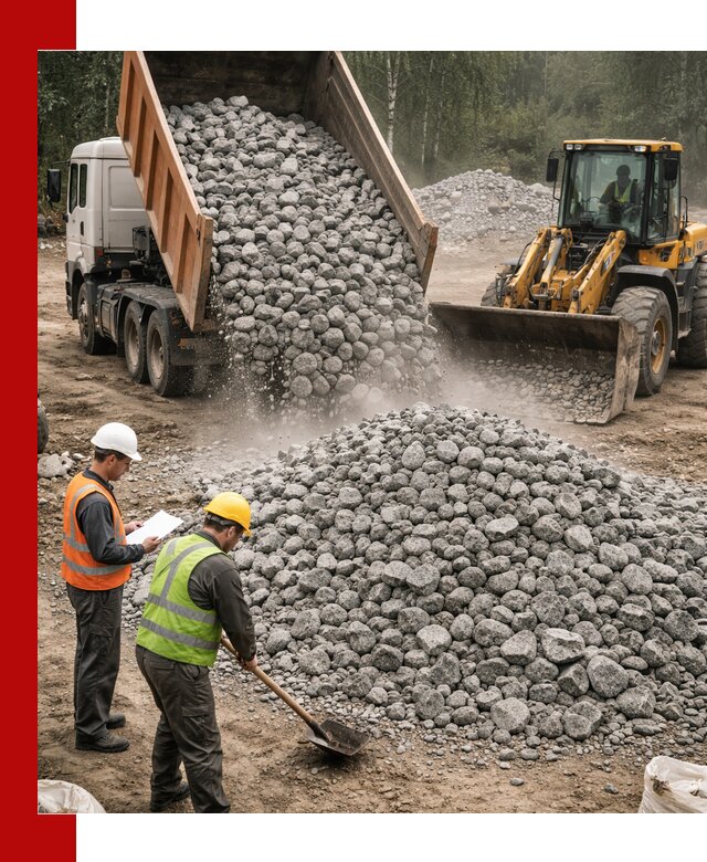 Гранитный щебень фракция 70-150 доставка в Боровичах