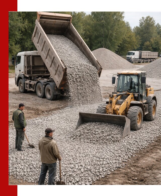 Купить гравийный щебень фракция 20-40 в Боровичах с доставкой