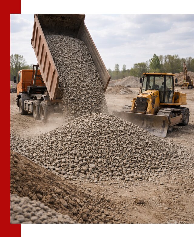 Доставка гравийного щебня фракции 40-70 в Боровичах