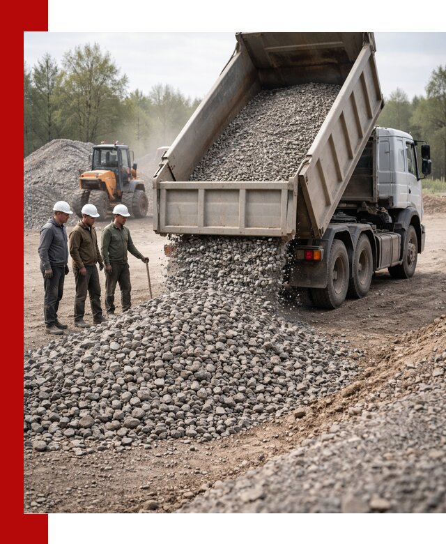Доставка гравийного щебня фракции 70-120 в Боровичах