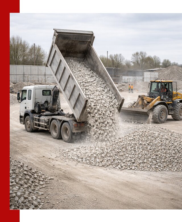 Доставка и продажа известнякового щебня в Боровичах