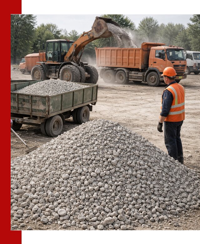 Доставка известнякового щебня фракция 20–40 в Боровичах