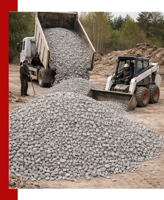 Доставка доломитового щебня в Боровичах напрямую от карьера