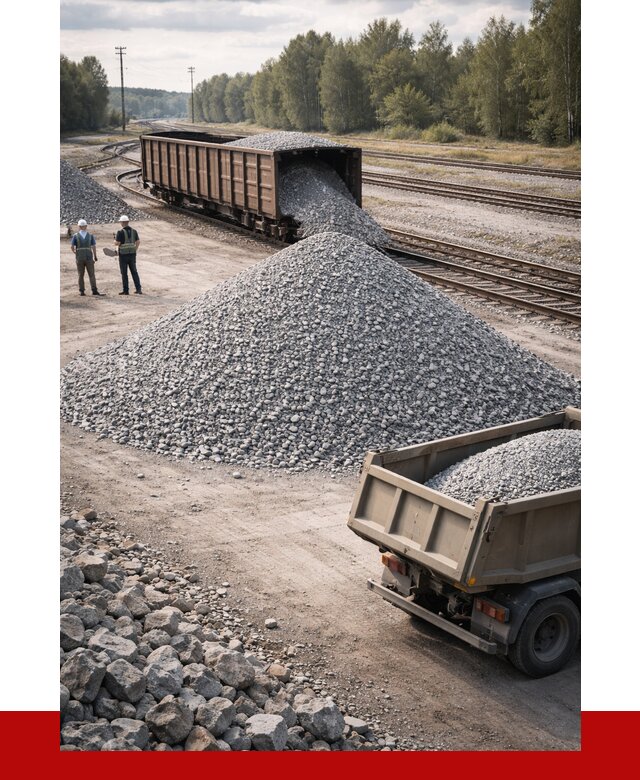 Железнодорожный щебень 20-60 в Боровичах от 1772 р. | ПРОНЕРУДБрв