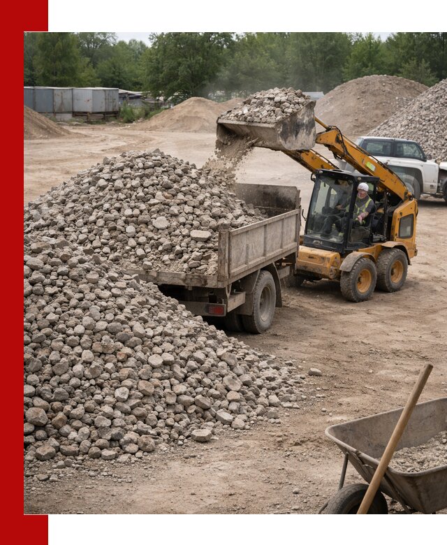 Доставка вторичного щебня в Боровичах для строительных работ