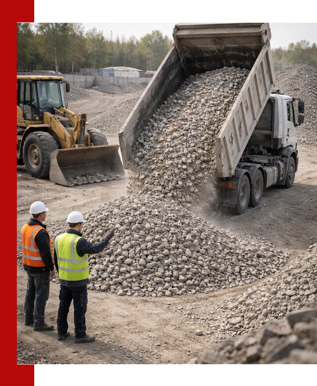 Вторичный щебень фракция 40–70 доставка в Боровичах