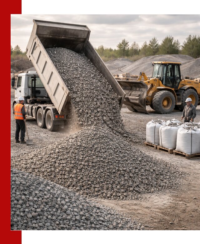 Бетонный щебень фракция 5–20 с доставкой в Боровичах