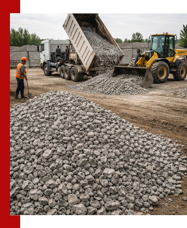 Доставка бетонного щебня фракции 40-70 в Боровичах