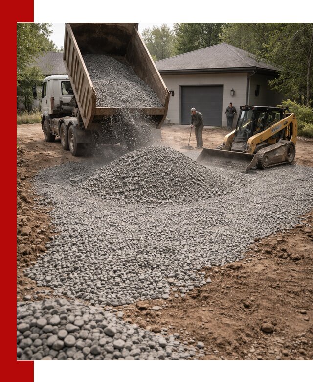 Щебень для парковки в Боровичах: доставка и укладка качественного материала