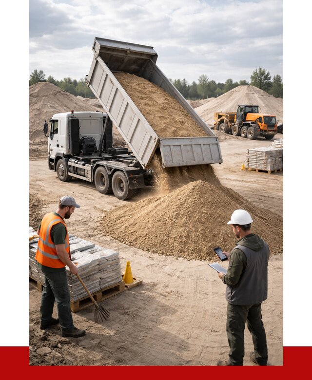 Карьерный песок с доставкой в Боровичах от 3752 р. ПРОНЕРУДБрв