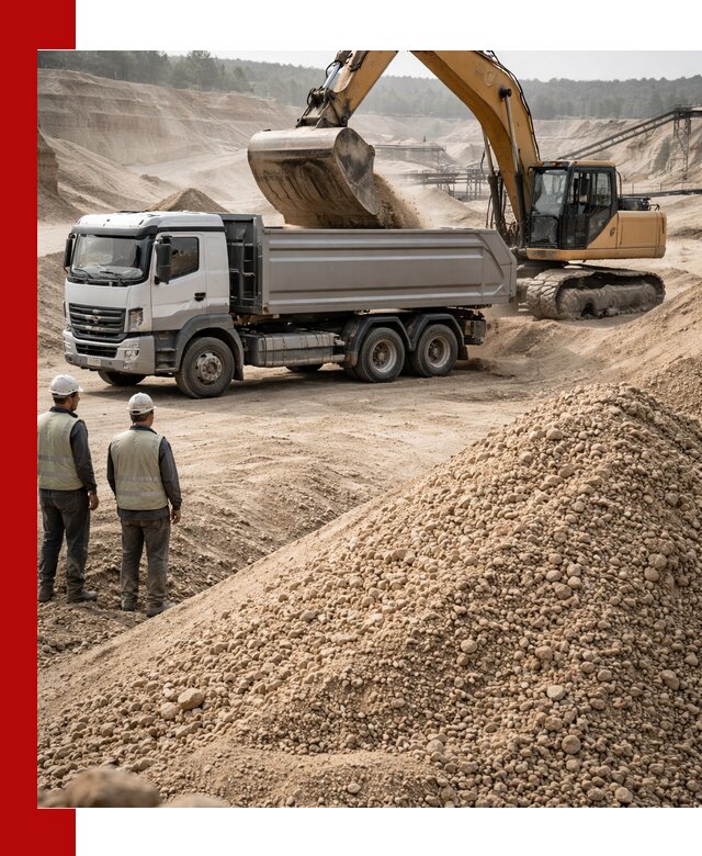 Карьерный крупнозернистый песок с доставкой в Боровичах