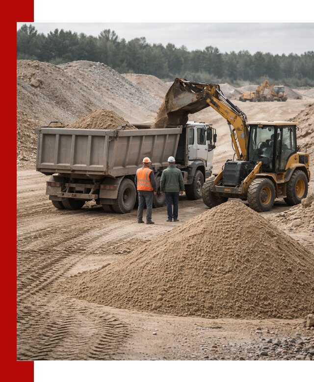 Карьерный среднезернистый песок с доставкой в Боровичах