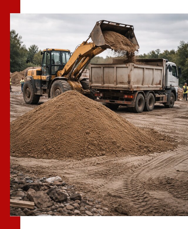 Доставка речного песка навалом в Боровичах быстро и выгодно