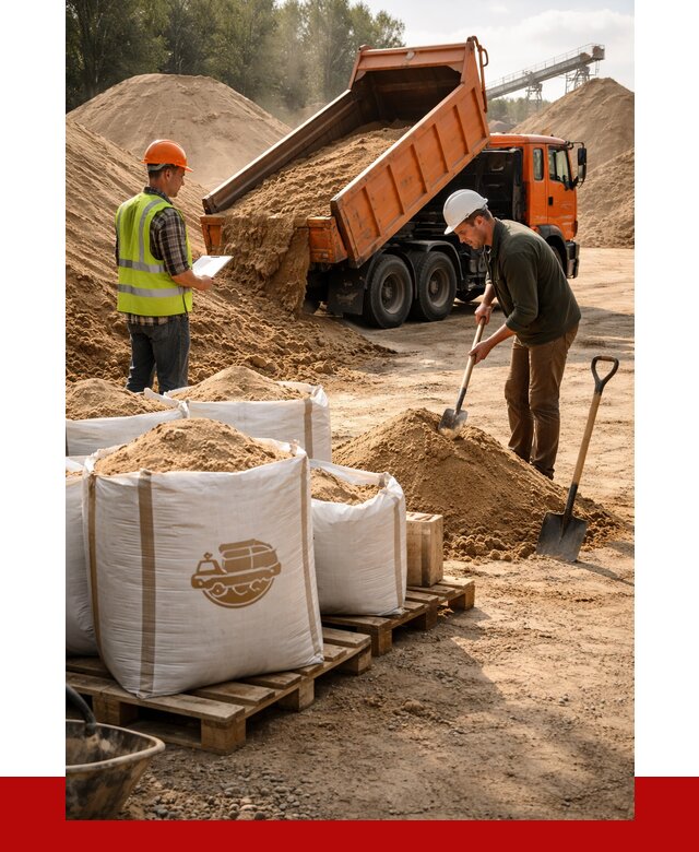 Строительный песок в Боровичах от 2293 р. с доставкой, ПРОНЕРУДБрв