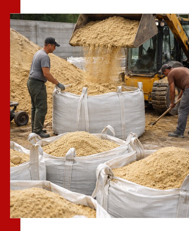 Поставка качественного песка для кладки в Боровичах