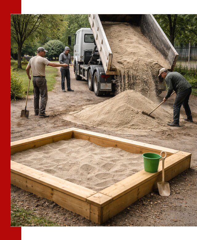 Песок для песочницы с доставкой в Боровичах недорого и чистый