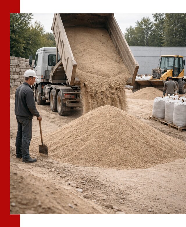 Кварцевый песок фракция 0–3 мм с доставкой в Боровичах