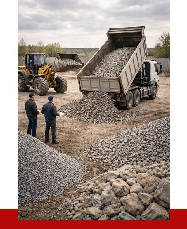 Гравий и камень с доставкой в Боровичах от 4378 р. - ПРОНЕРУДБрв