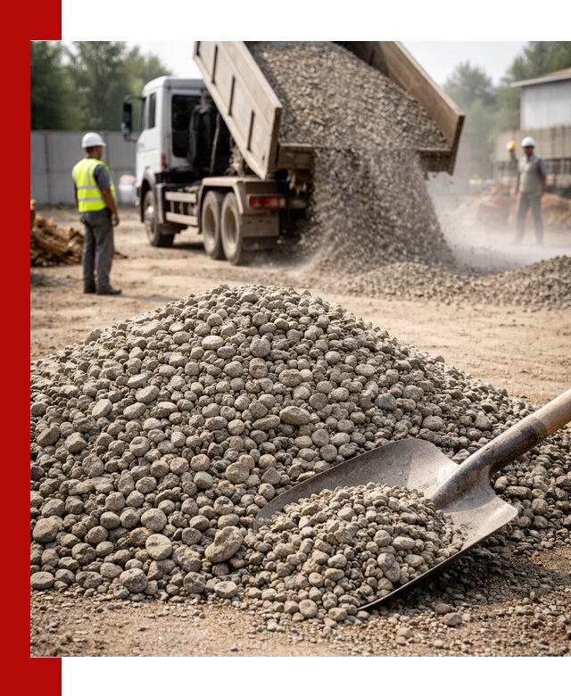 Доставка гравия фракции 20-40 в Боровичах с самосвалами