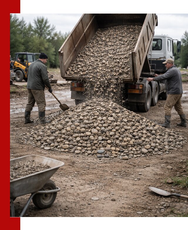 Доставка гальки речной оптом и в розницу в Боровичах