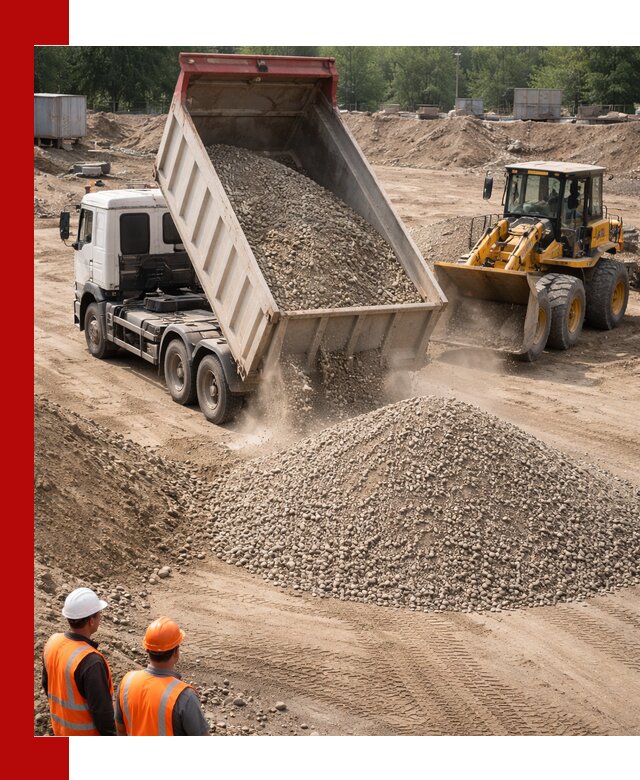 Щебень с песком (ЩГПС С2) с доставкой в Боровичах