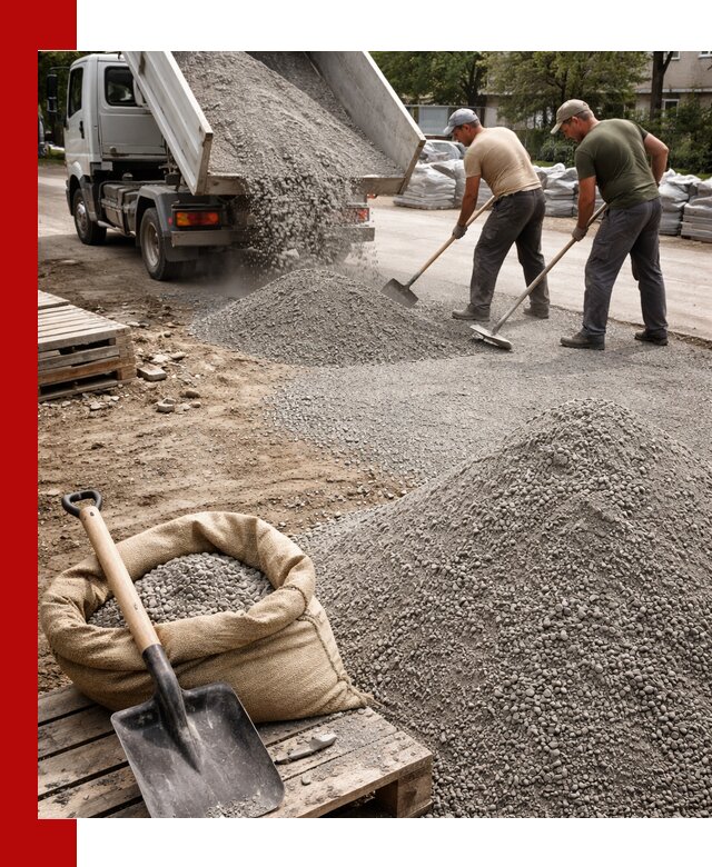 Отсев для тротуарной плитки в Боровичах — доставка и укладка