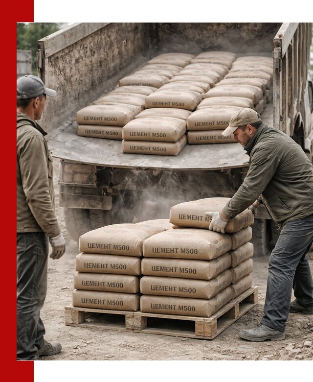 Цемент М500 с доставкой самосвалом в Боровичах