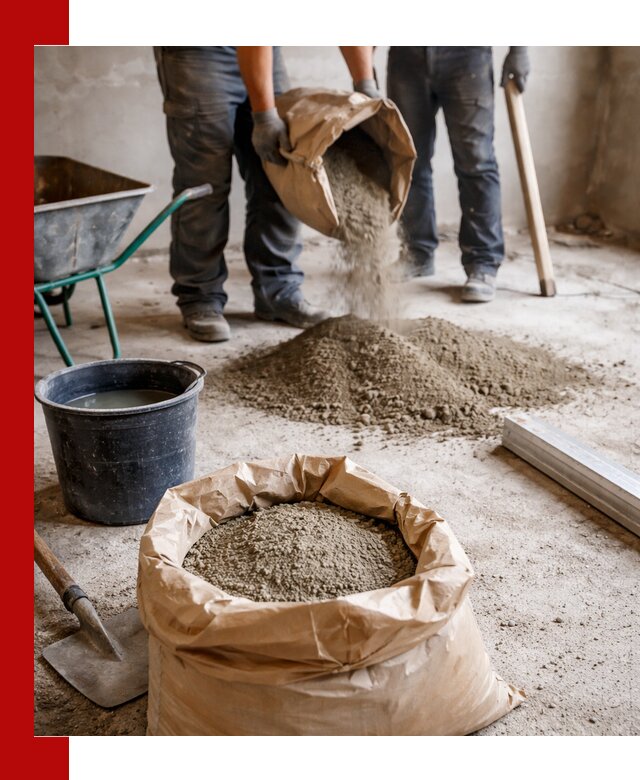 Доставка сухой смеси для стяжки в Боровичах