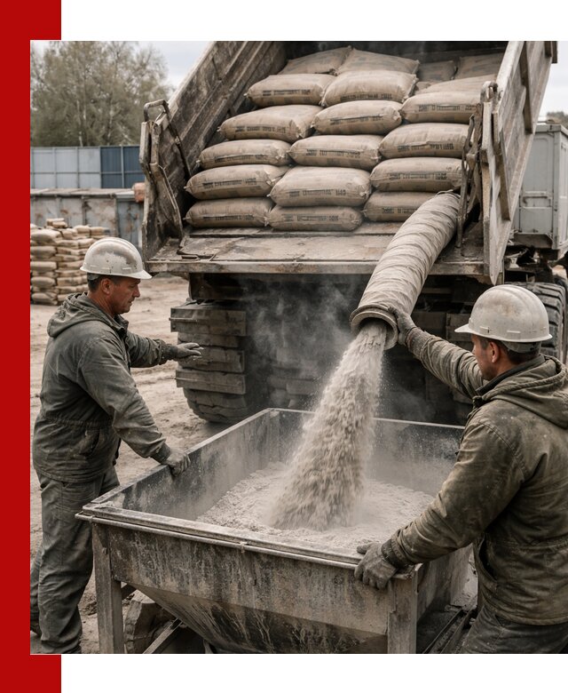 Доставка цемента М400 в Боровичах оптом и в розницу