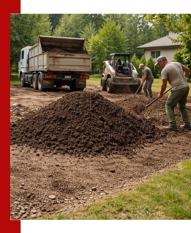 Доставка и укладка грунта для газона в Боровичах