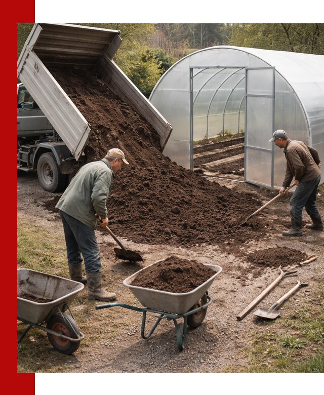 Грунт для теплицы с доставкой в Боровичах — плодородный субстрат под растения