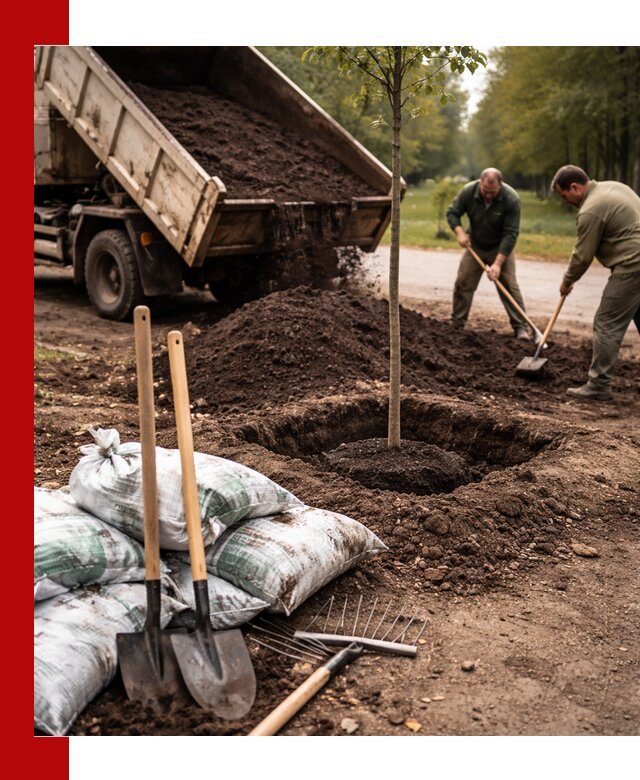 Грунт для посадки деревьев в Боровичах — доставка и подготовка почвы