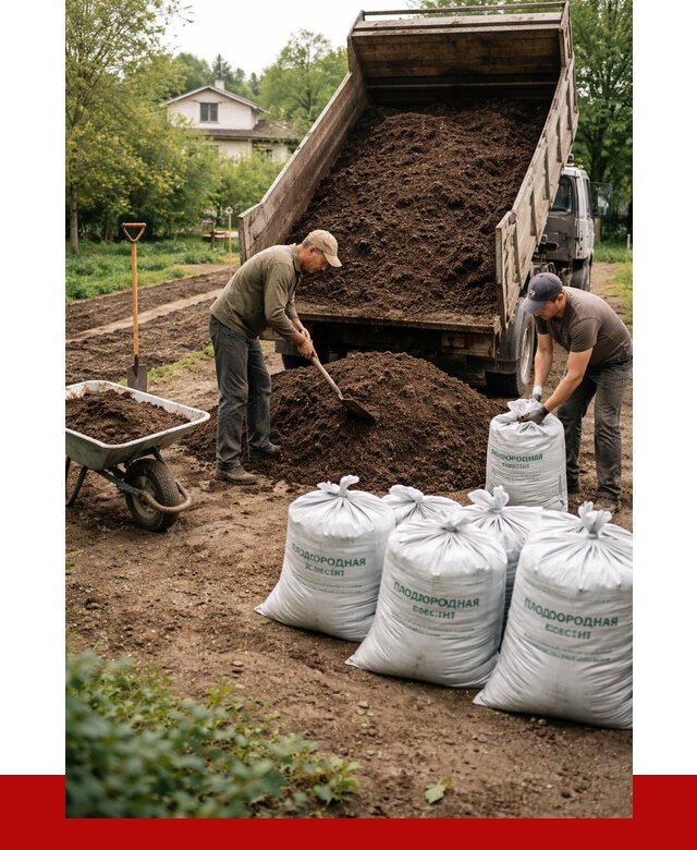 Плодородная смесь в Боровичах от 4378 р./куб с доставкой | ПРОНЕРУДБрв