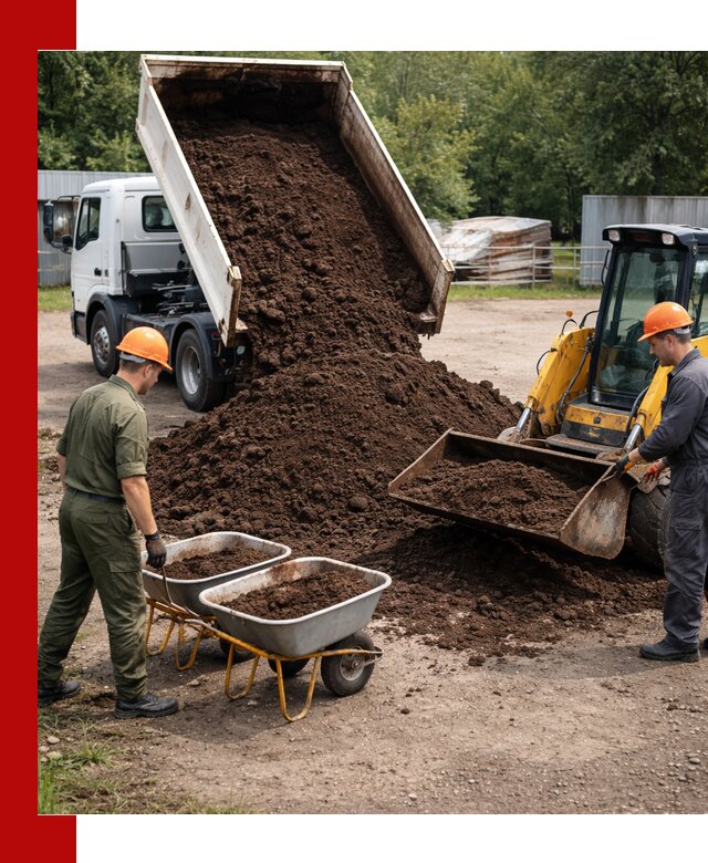 Доставка торфо-земляной смеси в Боровичах для огорода и ландшафта
