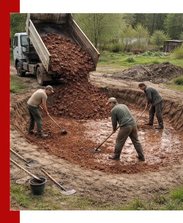 Купить качественную глину для пруда в Боровичах