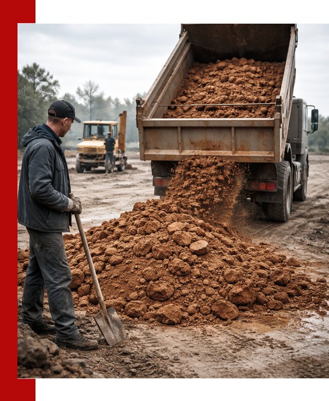 Глина для засыпки в Боровичах с доставкой самосвалами