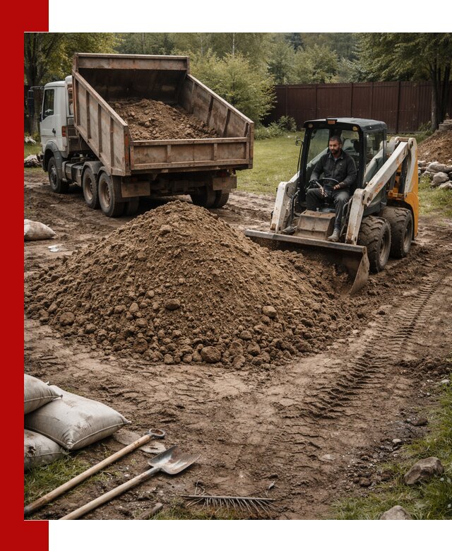 Суглинок для планировки участков в Боровичах с доставкой и выгрузкой