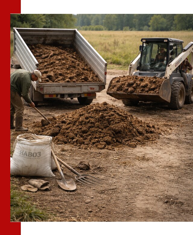 Доставка конского навоза в Боровичах с разгрузкой и доставкой на объект