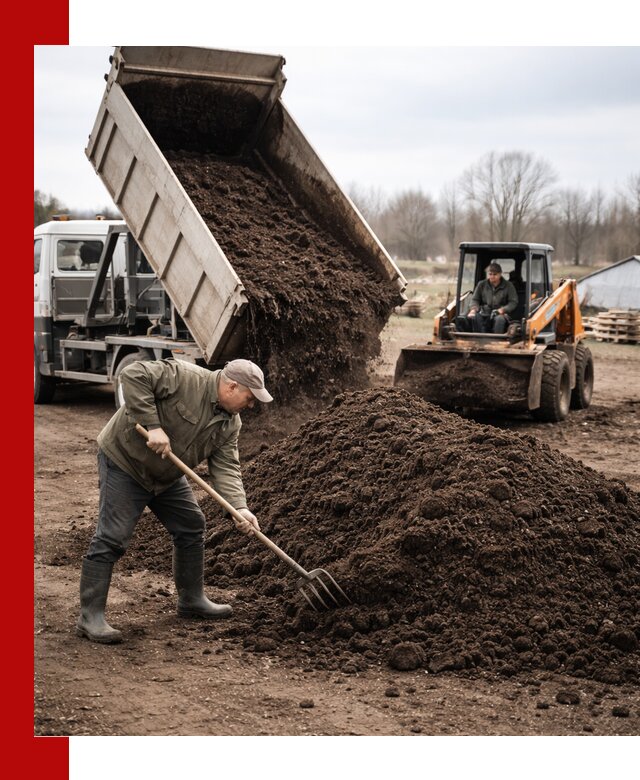 Доставка и продажа перегноя в Боровичах быстро и дешево