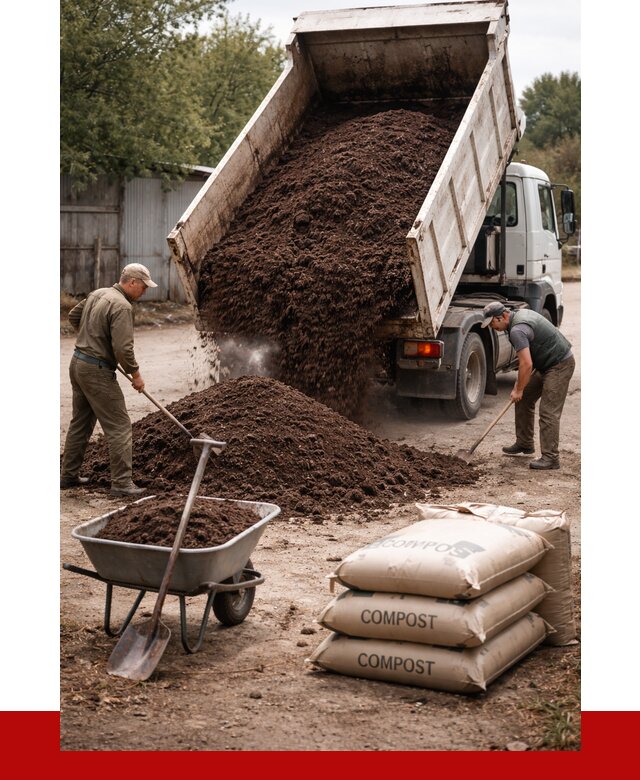 Купить компост в Боровичах от 4378 р. за куб с доставкой | ПРОНЕРУДБрв