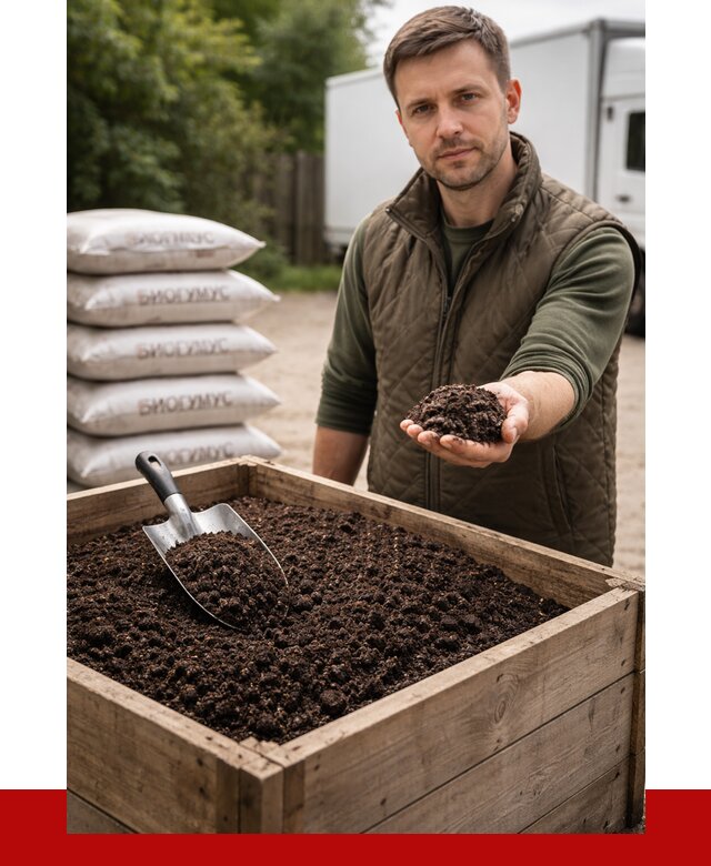 Купить биогумус в Боровичах с доставкой от 8860 р. за куб | ПРОНЕРУДБрв