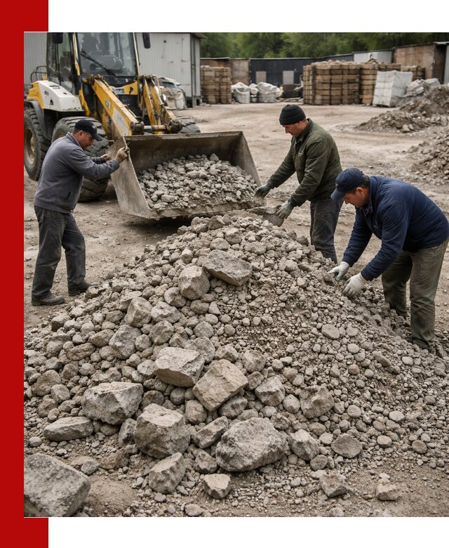 Демонтаж и вывоз бой бетона в Боровичах