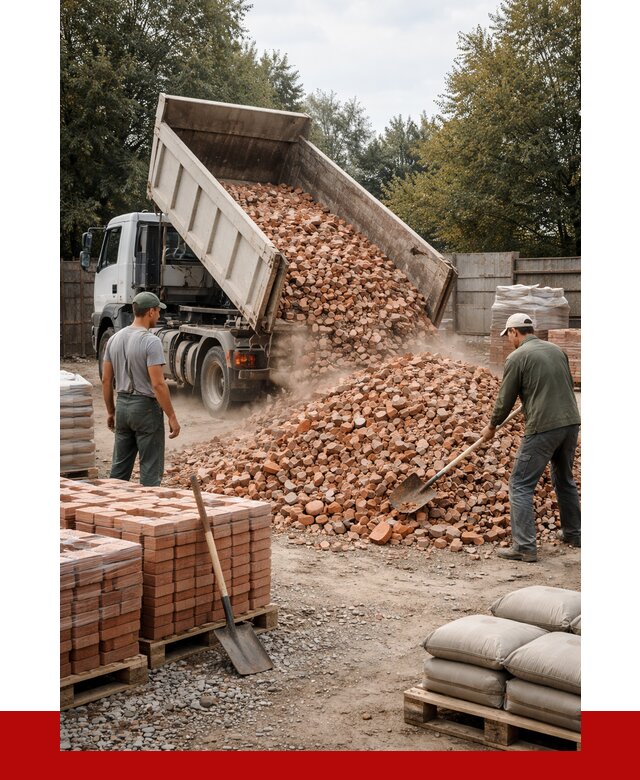 Бой кирпича в Боровичах с доставкой от 4378 руб/куб | ПРОНЕРУДБрв