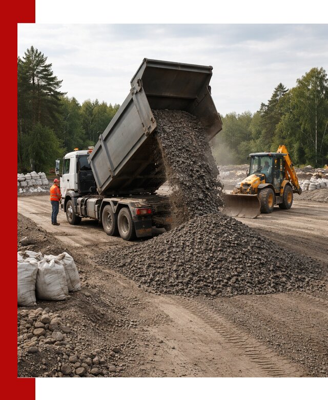 Доставка дробленого асфальта в Боровичах для дорожных работ