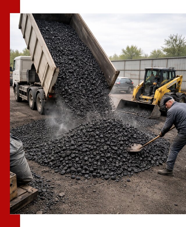 Доставка угля орех в Боровичах оптом и в розницу