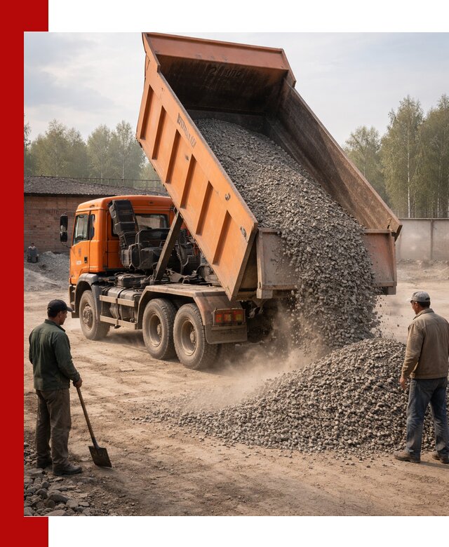 Доставка самосвалом 20 м3 в Боровичах быстро и надежно