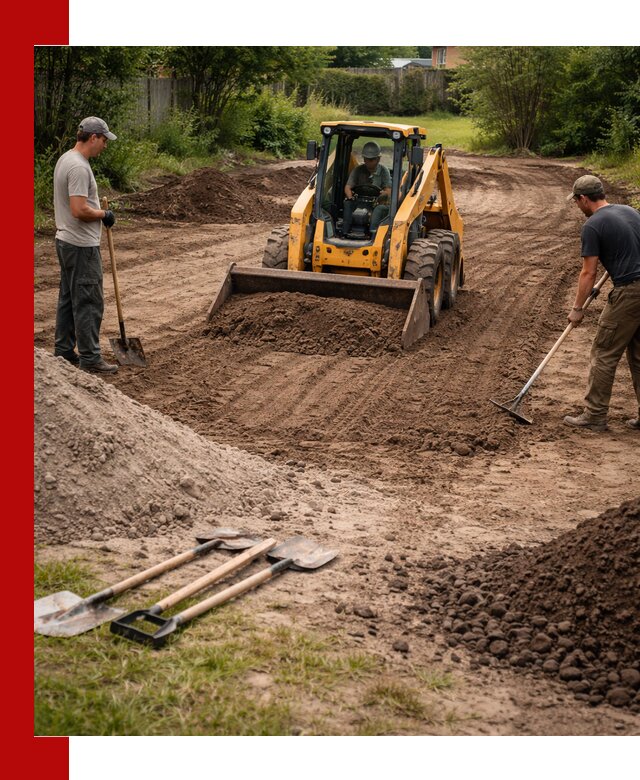 Планировка участка грунтом с вывозом и доставкой в Боровичах