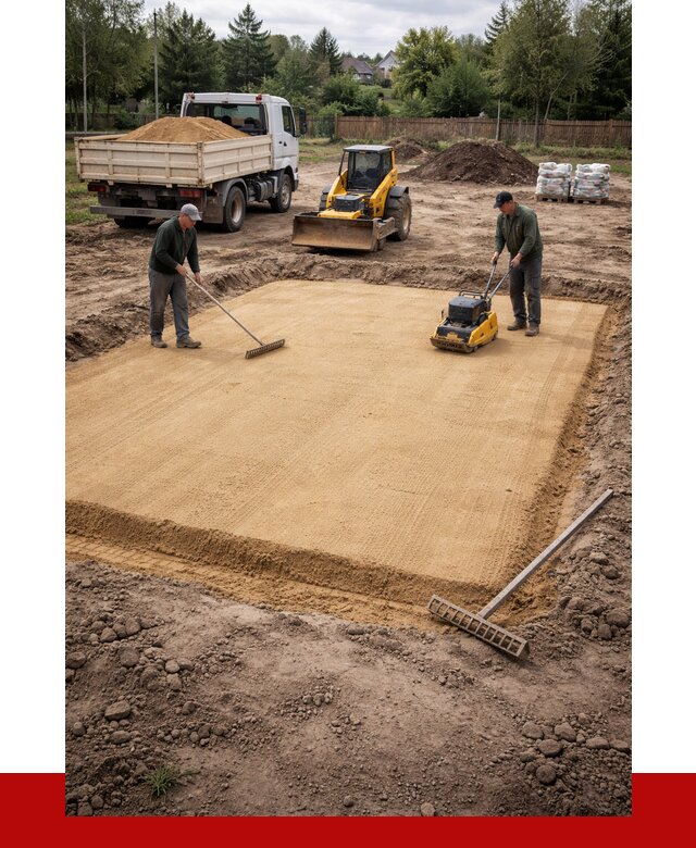 Устройство песчаной подушки в Боровичах от 4690 р. ПРОНЕРУДБрв