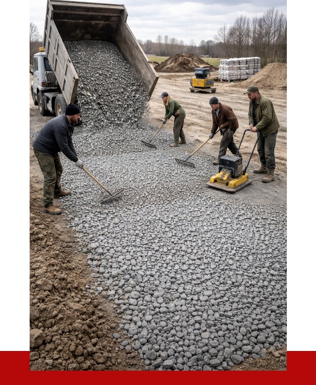 Устройство щебеночной подушки в Боровичах от 4690 р. ПРОНЕРУДБрв